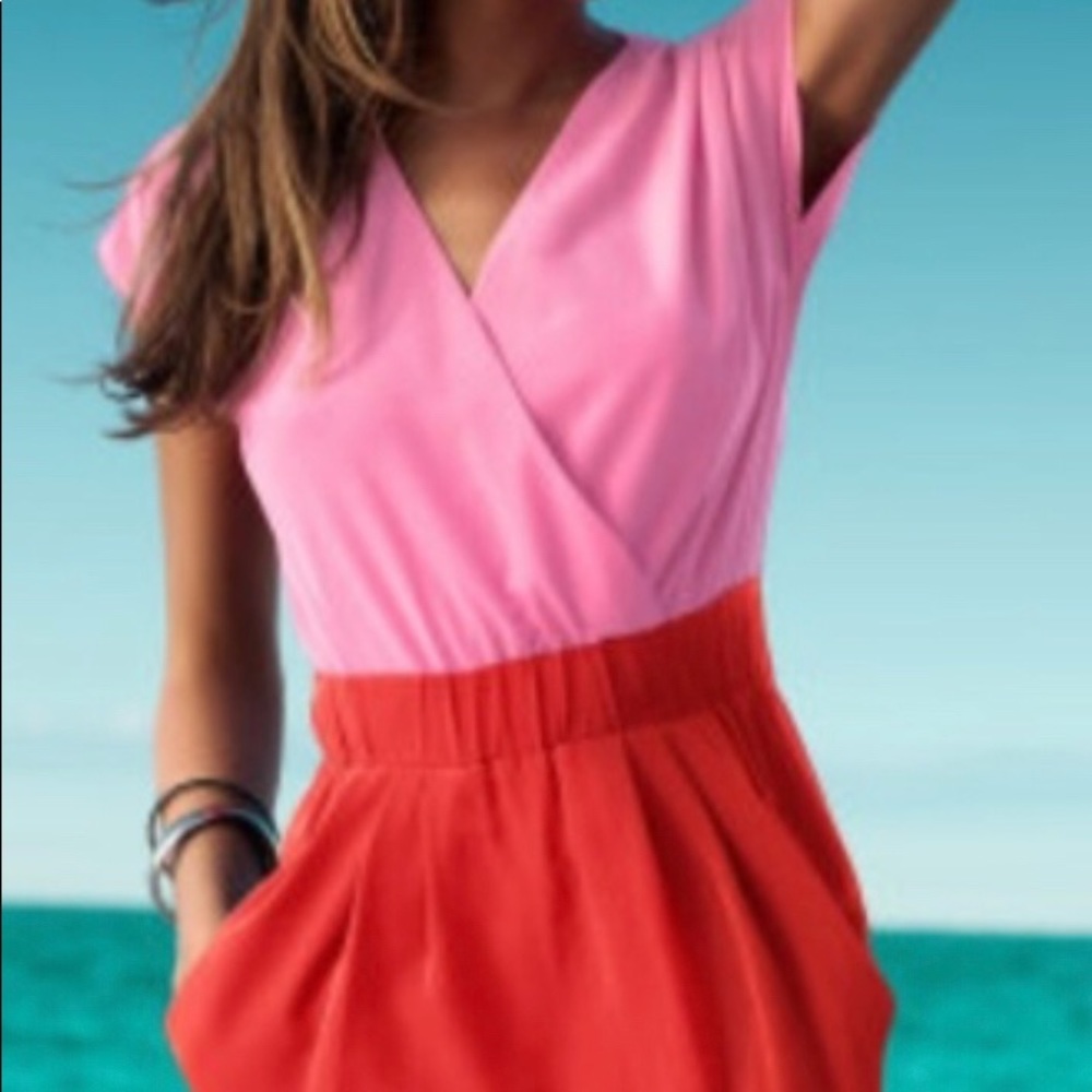H&M pink and red dress